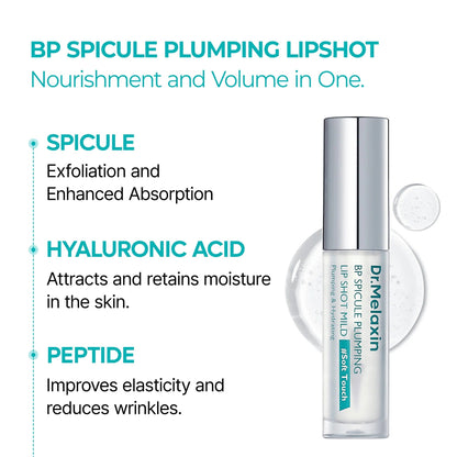 Click to see full view Dr.Melaxin BP Spicule Plumping Lip Shot Maxi – Microneedle Lip Plumper for Fuller Lips & Smooth Texture, Hyaluronic Acid & Peptides for Volume & Fine Line Care, Korean Lip Treatment